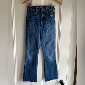 Mother Denim The Hustler Ankle Fray in Teaming Up